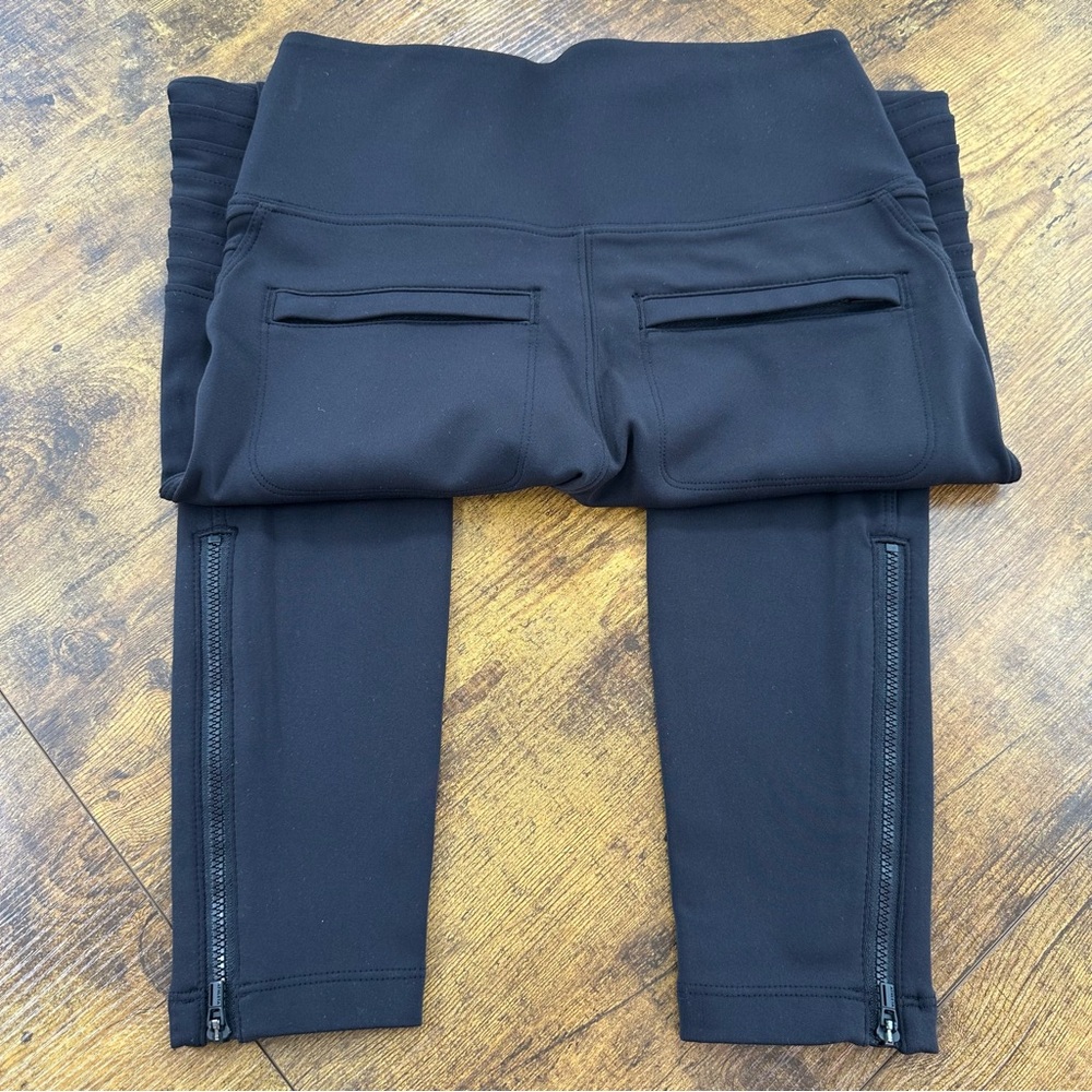 Athleta Black Delancy Moto Tights XS - Picture 8 of 15
